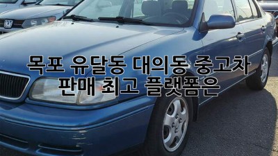 목포 유달동, 대의동 중고차 판매 최고 플랫폼은?