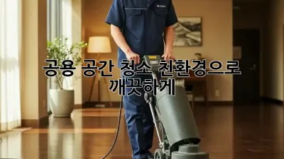 공용 공간 청소: 친환경으로 깨끗하게!